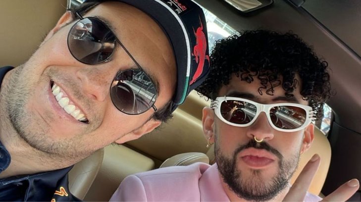 Lo mejor de dos mundos Bad Bunny y Checo Pérez juntos en el GP de Miami