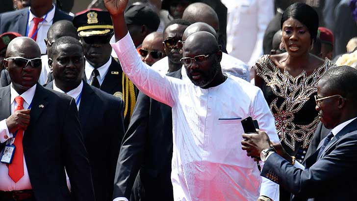 george weah toma protesta libia