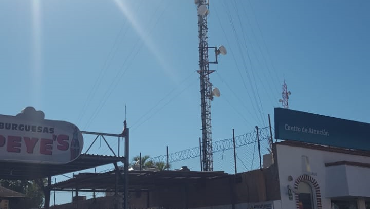 Antena de telefonia en el centro guaymas