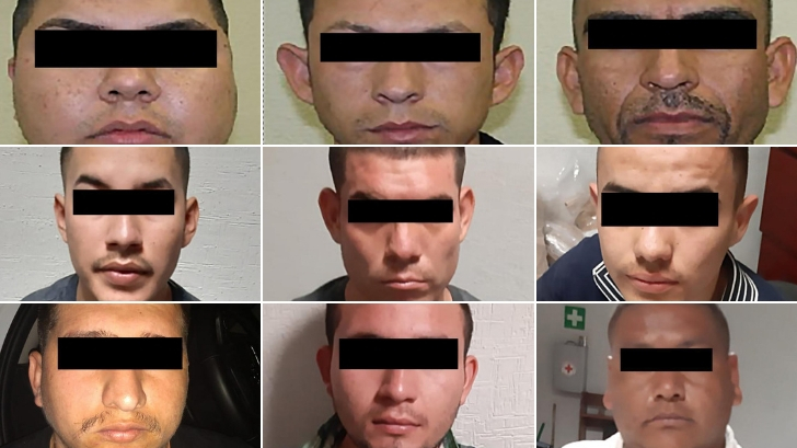 nueve detenidos identificados