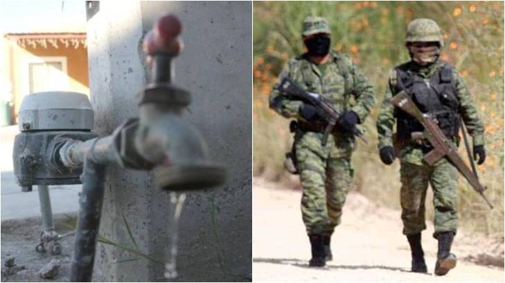 agua potable y militares dos