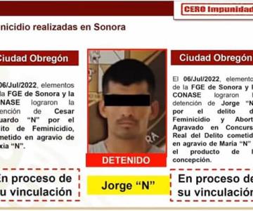  Detienen a dos presuntos feminicidas en Ciudad Obregón