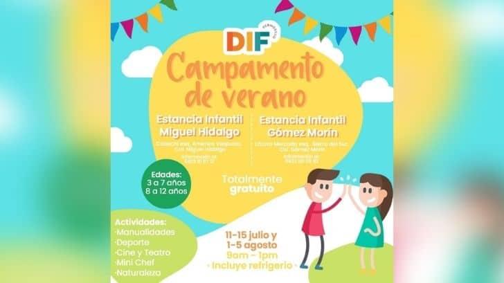 Invitan a niños y niñas a campamento de verano del DIF durante vacaciones