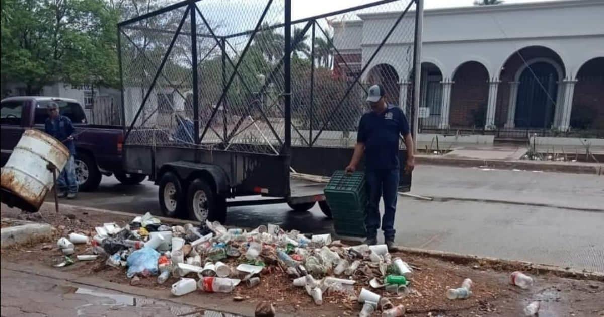 Lluvias afectan recolección de basura en Navojoa