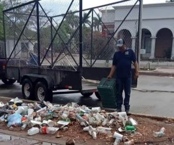 Lluvias afectan recolección de basura en Navojoa