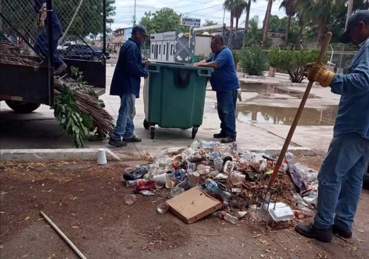 Lluvias afectan recolección de basura en Navojoa