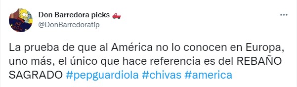 ¿Guardiola confundió a América con Chivas? Juega con puros mexicanos