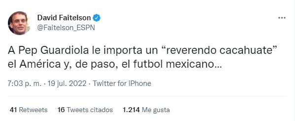 ¿Guardiola confundió a América con Chivas? Juega con puros mexicanos
