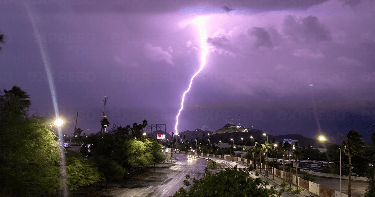 Pronostican tormentas eléctricas en centro, sur y oriente de Sonora