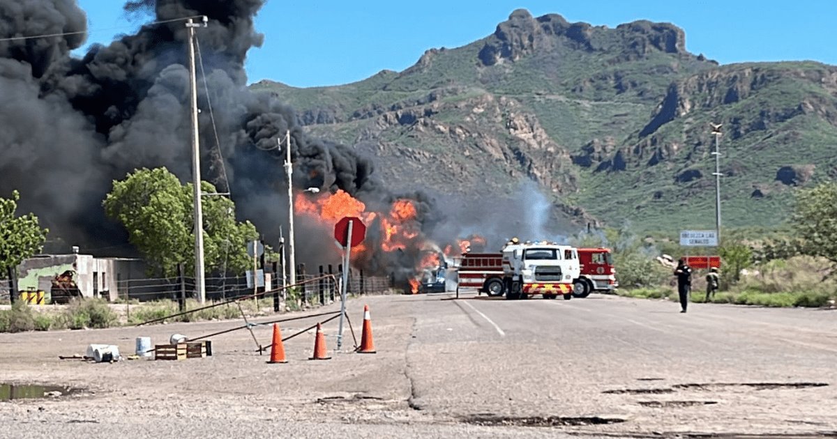 VIDEO | Explota una pipa de combustible en Guaymas