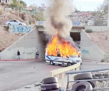 Ola de violencia llega a Baja California y enciende transporte público