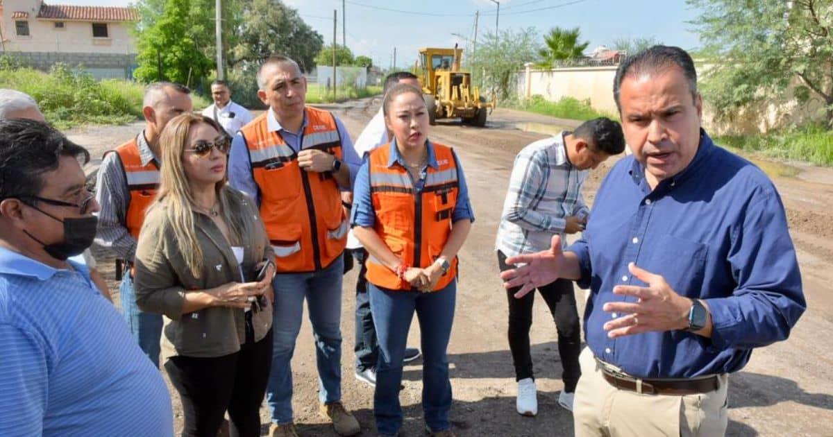 Supervisa alcalde Astiazarán rehabilitación de la calle Chanate