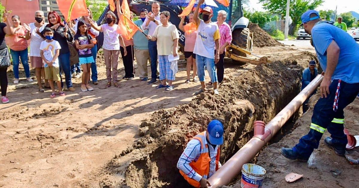 Inicia obra de pavimentación en avenida Pueblo de Álamos