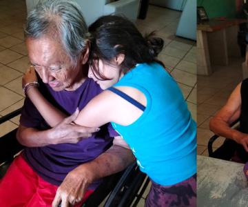 La pequeña Zoé alegra los días de Tatis en el albergue para abuelitos