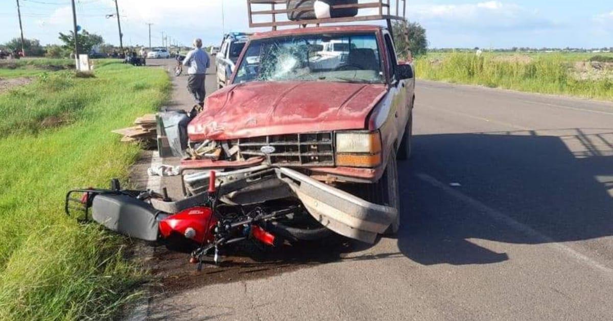 Huatabampo: Buscan a familiares de motociclista accidentado en Júpare