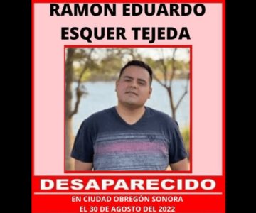 Piden apoyo para localizar a Ramón, privado de la libertad en Cajeme