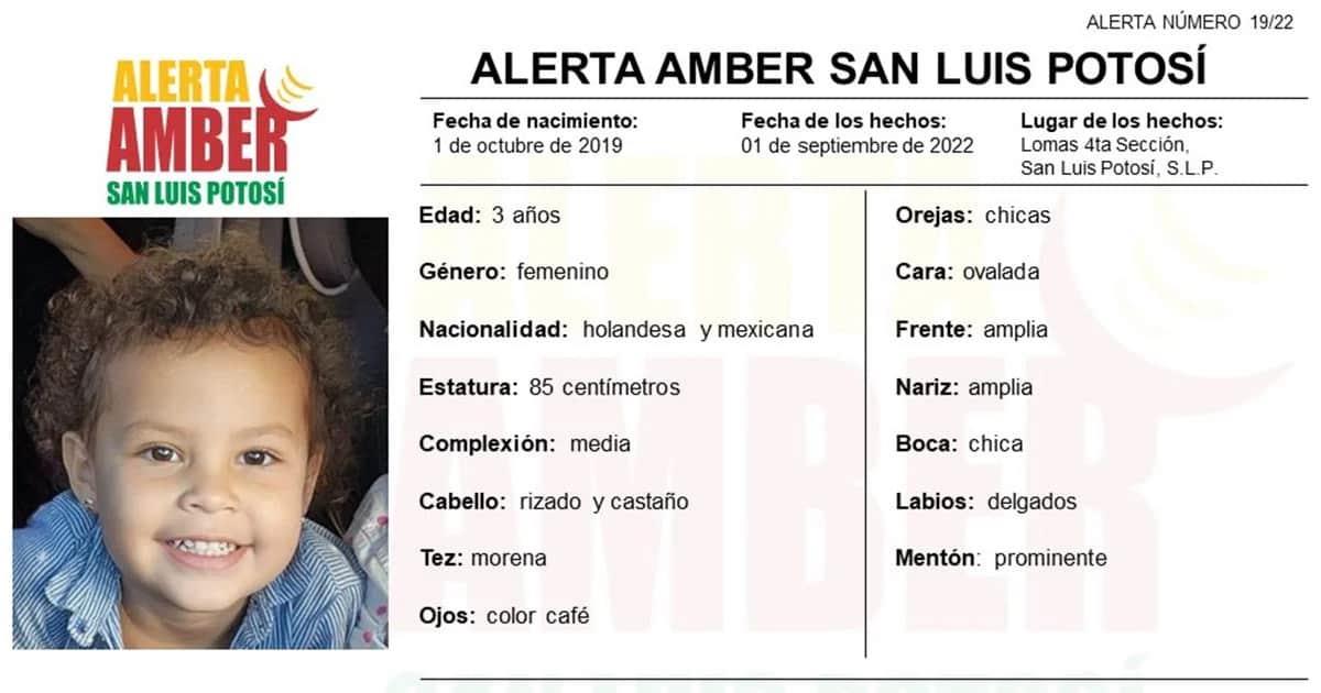 Se activa Alerta Amber para localizar a niña de 3 años