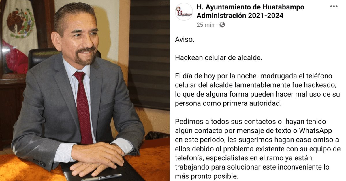Otro funcionario de Sonora sufre hackeo de WhatsApp; esta vez en Huatabampo