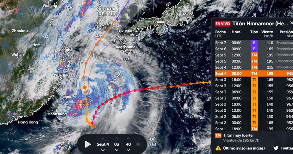 Cancelan vuelos en Corea del Sur por tifón Hinnamnor