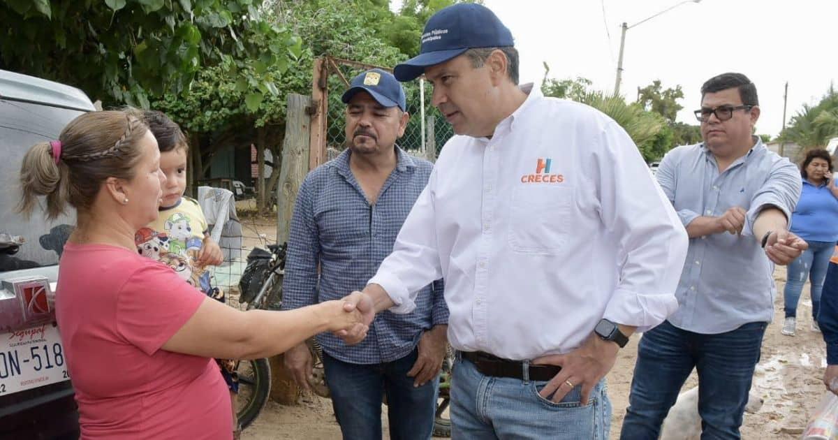 Reciben apoyo del Alcalde en Bahía de Kino tras el paso de Kay