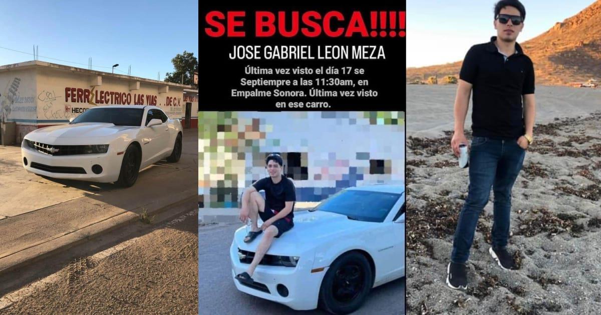 Empalme: buscan a José Gabriel; salió a vender un auto y no ha regresado