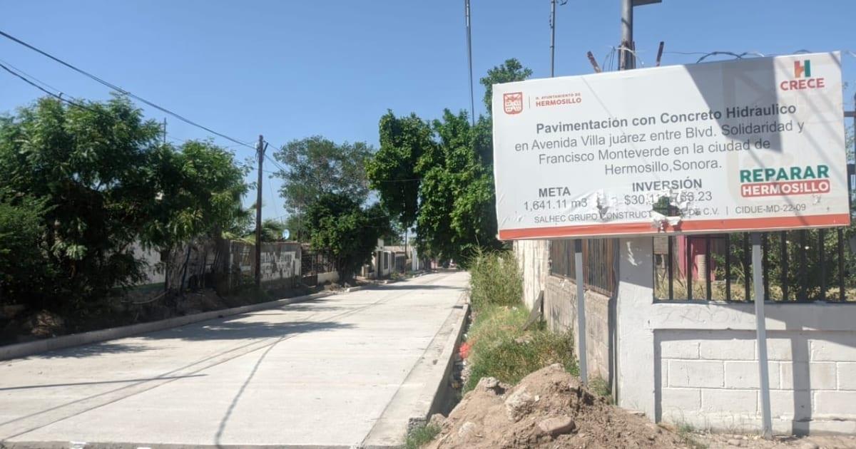 Agradecen al municipio pavimentación con concreto hidráulico