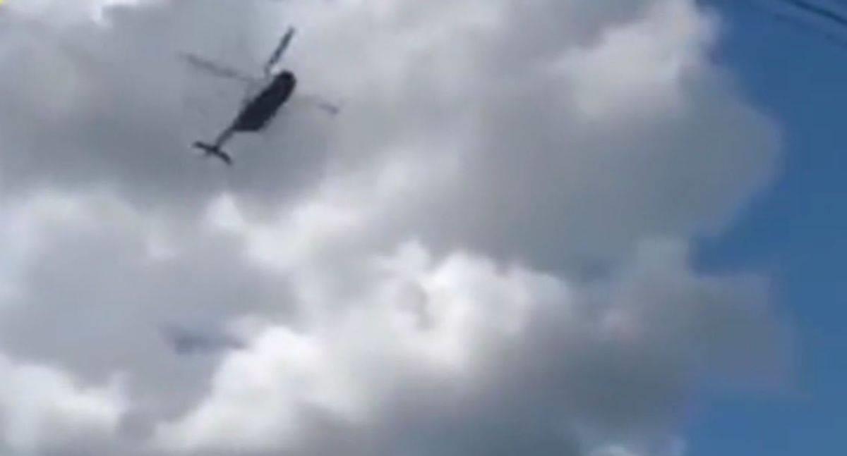 Registran desplome de helicóptero de la Marina en Centla