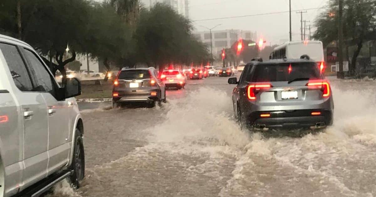 Lluvia sorprende este viernes a Hermosillo; recuento de daños