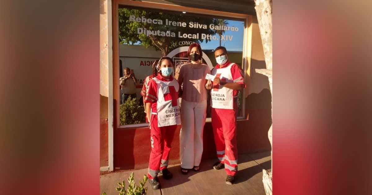 Diputada local brinda apoyo económico a Cruz Roja Empalme
