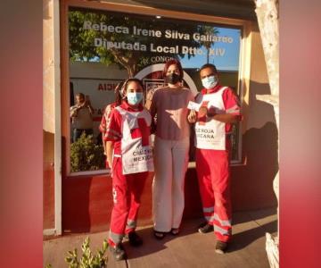 Diputada local brinda apoyo económico a Cruz Roja Empalme
