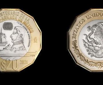 Nuevas monedas de 20 conmemoran Bicentenario de Marina-Armada