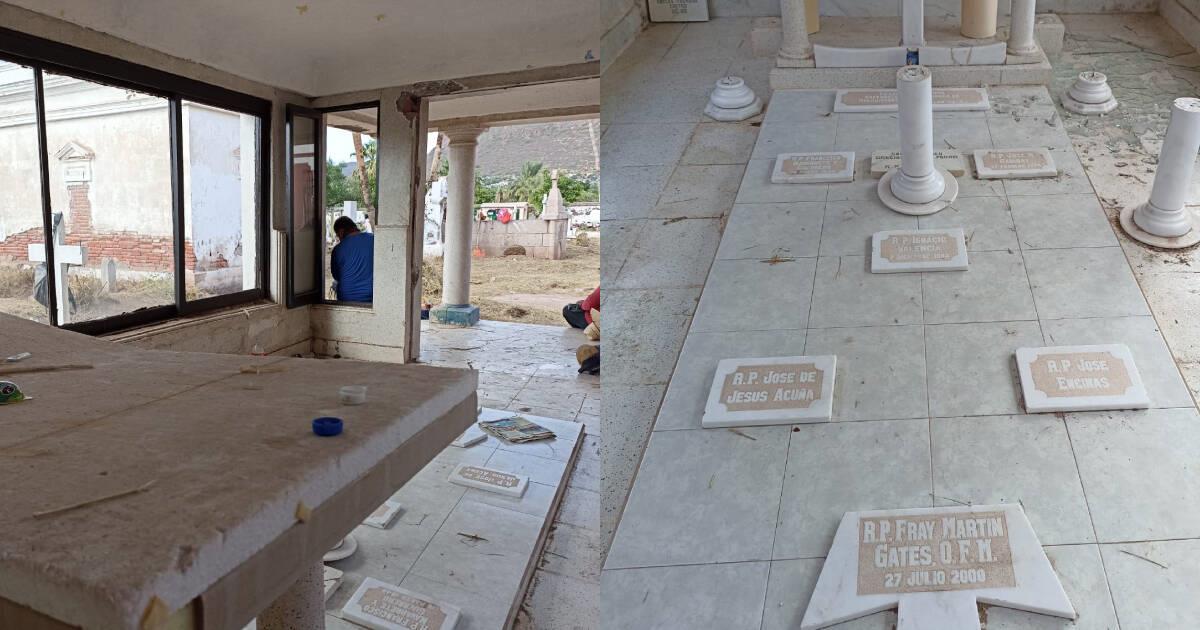 Vandalizan mausoleo de los cuatro Franciscanos en panteón de Guaymas