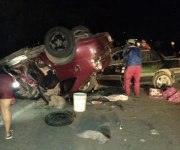 Aparatoso choque en carretera Navojoa-Bacobampo deja dos hombres sin vida