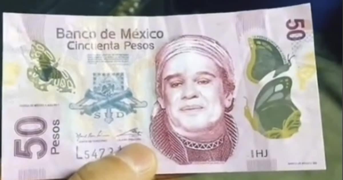 Circulan billetes falsos de 50 pesos con el rostro de Juan Gabriel