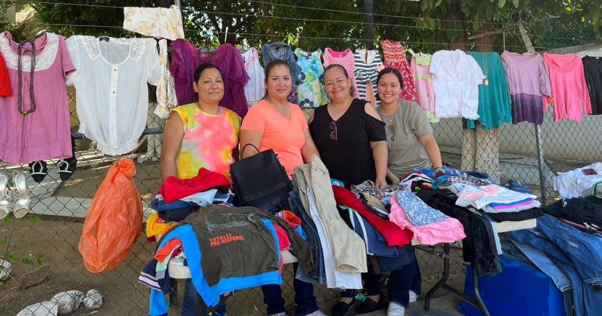 Madres recaudan fondos para el CAME con vendimia de ropa