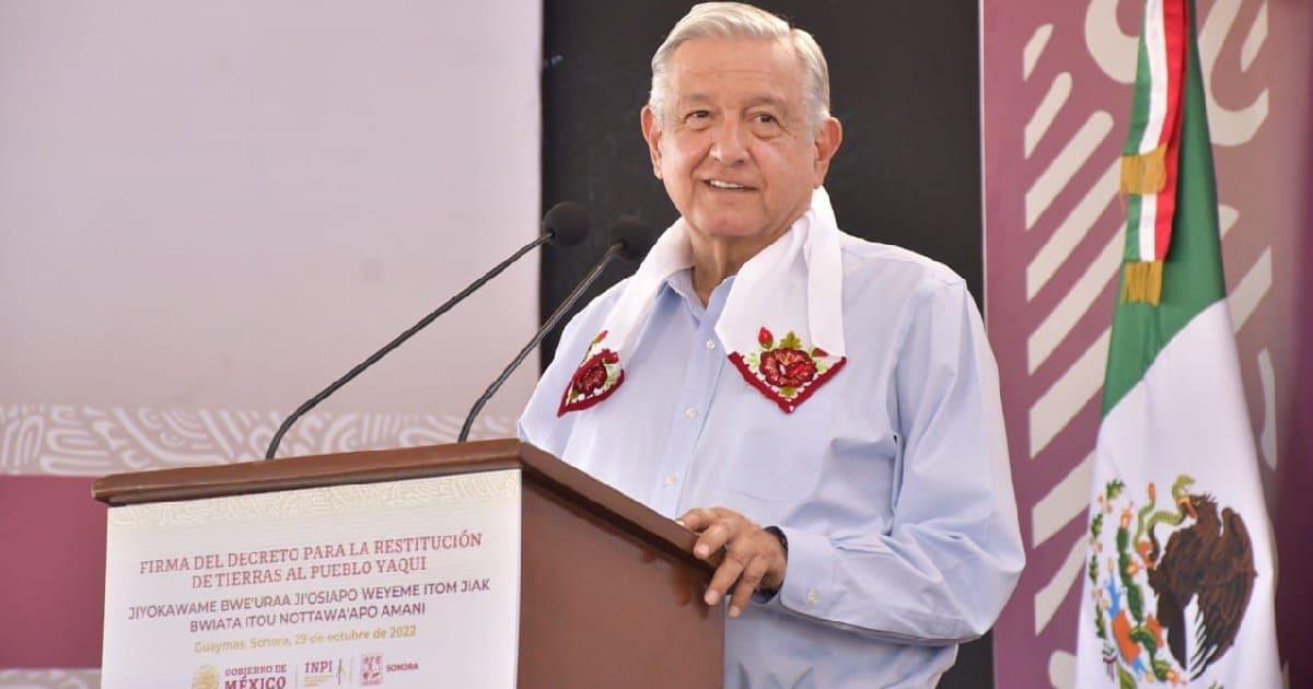 AMLO se compromete a vigilar de cerca Plan de Justicia Yaqui