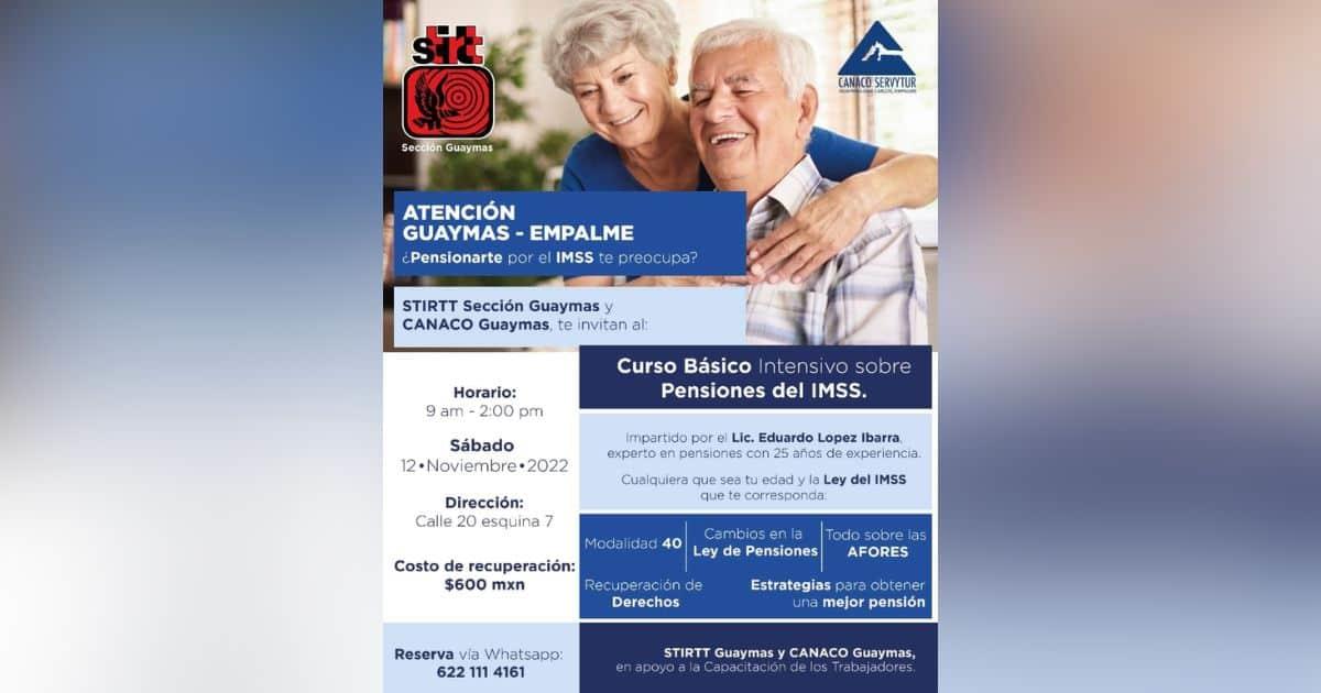 Impartirán curso intensivo sobre pensiones del IMSS