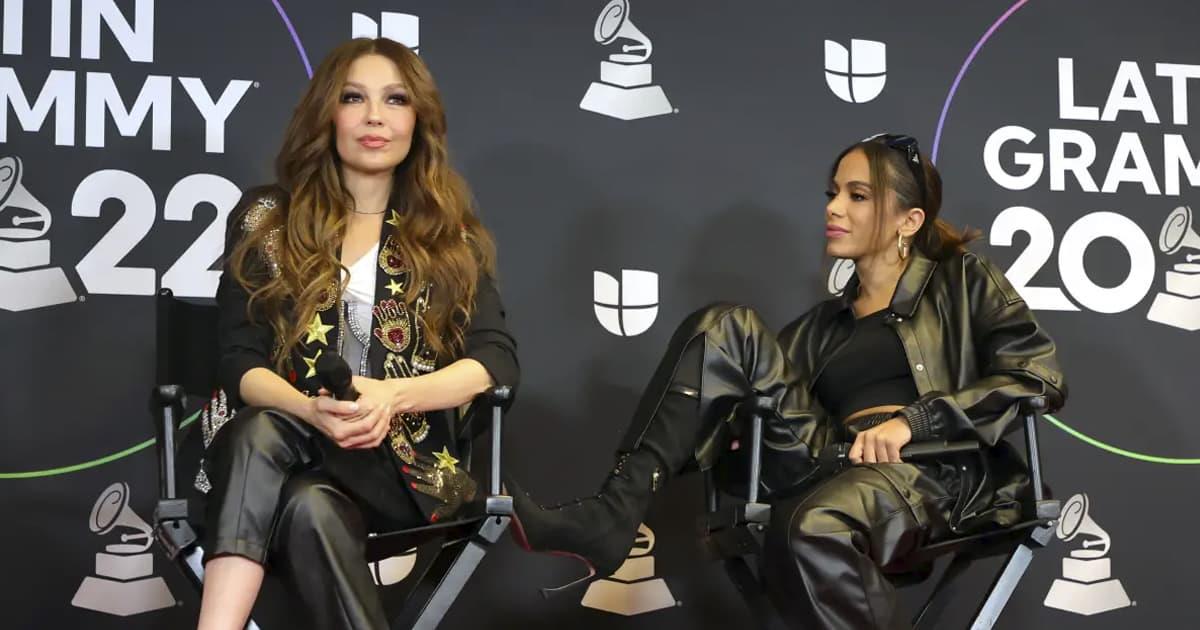 Thalía y Anitta viven incidente antes de los Latin Grammy 2022