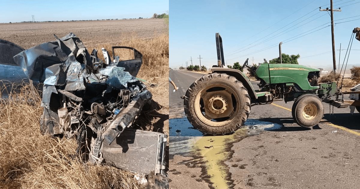 Video | Aparatoso choque en la Navojoa-Huatabampo deja dos lesionados