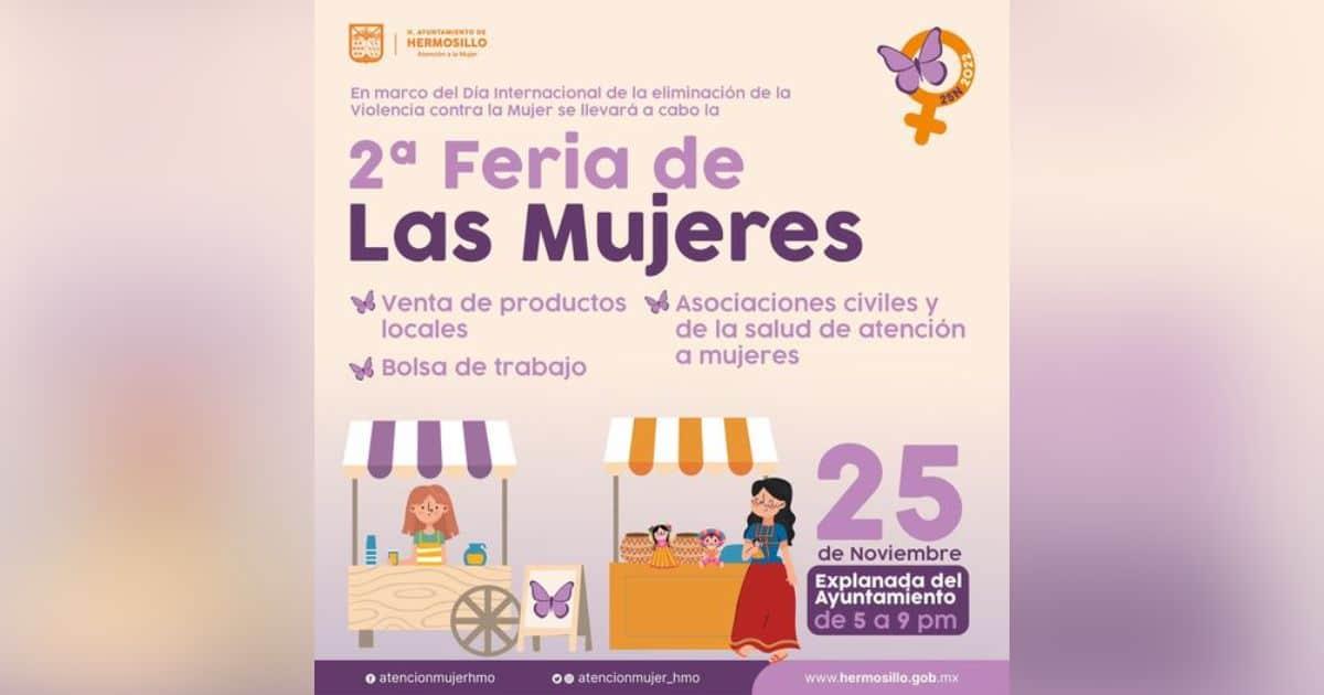 Realizarán Segunda Feria de la Mujer en Hermosillo