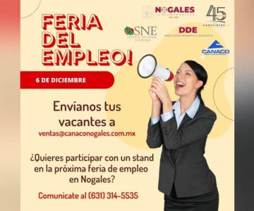 Anuncian Feria del Empleo en Nogales para diciembre