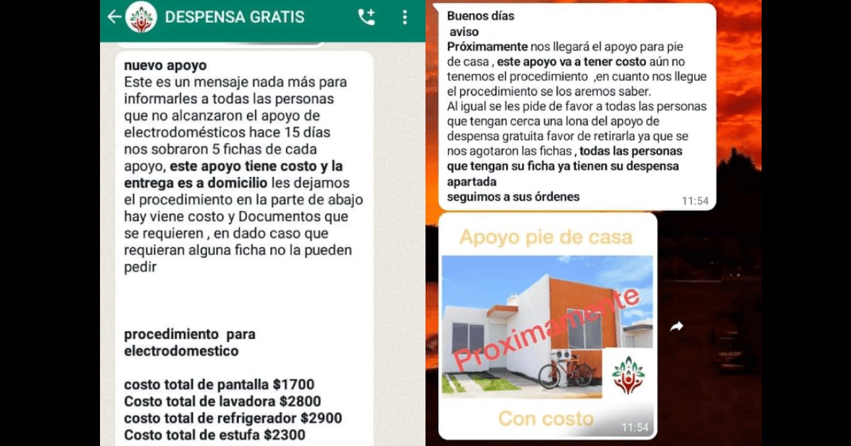 Denuncian en redes supuesta asociación que promete despensas en Guaymas