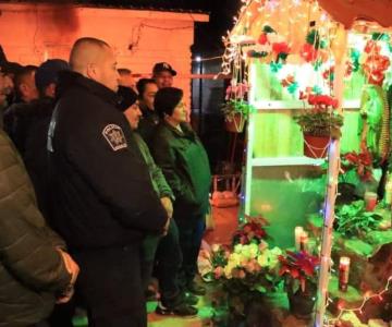 Seguridad Pública de Nogales vela a la Virgen de Guadalupe