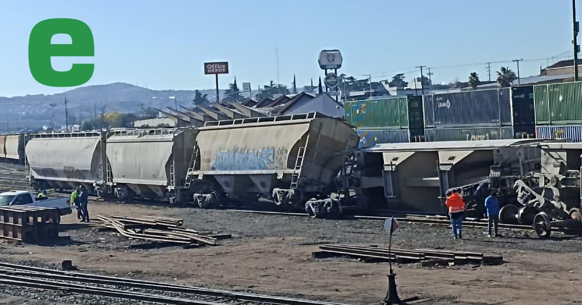 Cuatro góndolas con cemento se descarrilaron en Nogales