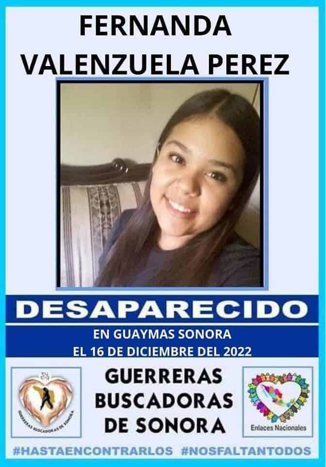 Familiares piden ayuda para localizar a María Fernanda Valenzuela