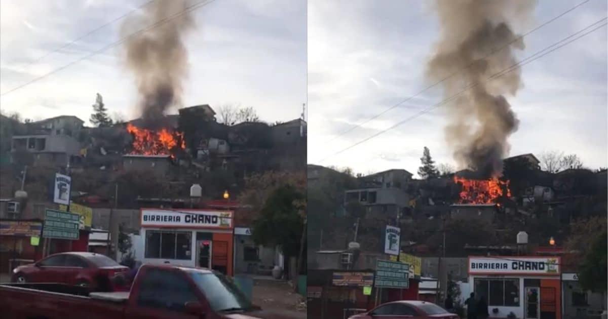 Incendio acaba con dos viviendas en Nogales