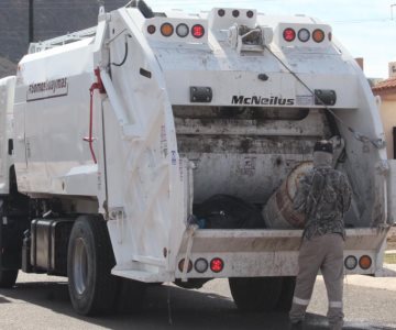 Camiones de recolección de basura trabajarán de manera habitual en Guaymas