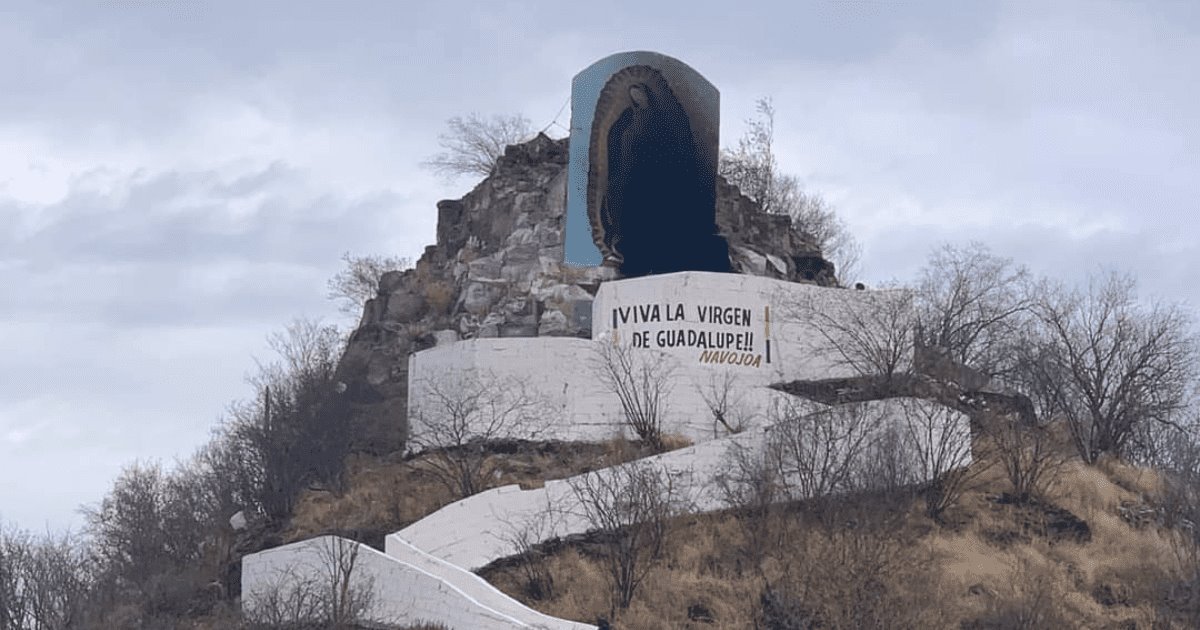 Vandalizan imágen de la Virgen de Guadalupe en cerro de Navojoa