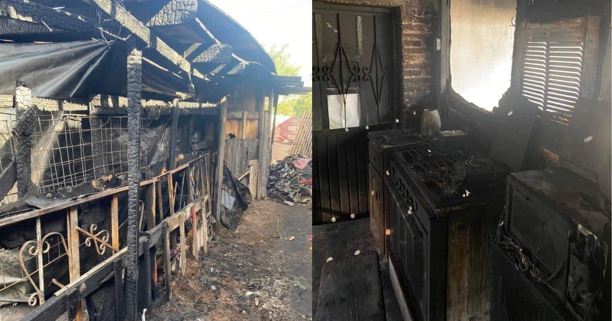 Pirotecnia causa incendio de vivienda en Etchojoa; familia lo pierde todo