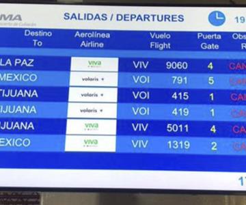Profeco no recibe quejas por cancelación de vuelos en Culiacán